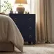 Bar Harbor Dark Navy Raffia 3 Drawer Nightstand