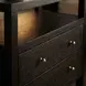 Nora Antique Coffee 2 Drawer Wide Nightstand