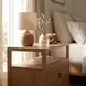 Lark neutral Mango 2 Drawer Nightstand