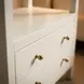 Nora White Wide 2 Drawer Nightstand