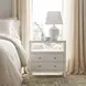 Nora White Wide 2 Drawer Nightstand