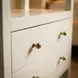 Nora White Wide 2 Drawer Nightstand