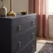 Lark Navy Blue 3 Drawer 34" Nightstand