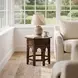 Bone Inlay 20" Wood Accent Table