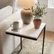 Lawler White and Black End Table