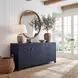 Bar Harbor Navy Blue Raffia 4 Door Sideboard