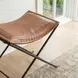 Melton Brown Leather Stool