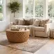 Captiva neutral Rattan Round Drum Coffee Table