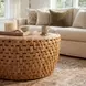 Captiva neutral Rattan Round Drum Coffee Table