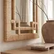 Hana Light Brown Woven Rattan Wall Mirror