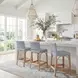 Serienna Baby Blue Rattan Counter Height Stool