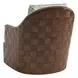 Island Fusion Nagano Green and White Upholstered Swivel Chair with Nailhead Trim