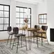 Nature's Edge Chestnut and Dark Brown Upholstered 5 Piece Counter Height Dining Set