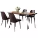 Nature's Edge Chestnut and Dark Brown Upholstered 5 Piece Dining Set