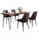 Nature's Edge Chestnut and Dark Brown Upholstered 5 Piece Dining Set