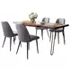 Nature's Edge Chestnut and Gray Upholstered 5 Piece Dining Set