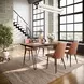 Nature's Edge Chestnut and Light Brown Upholstered 5 Piece Dining Set
