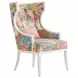 Dover Avondale Red and Green Upholstered Lounge Chair with Pillow