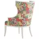 Dover Avondale Red and Green Upholstered Lounge Chair with Pillow