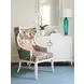 Dover Avondale Red and Green Upholstered Lounge Chair with Pillow