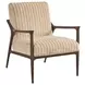 Rendezvous White and Brown Upholstered Warren Accent Chair