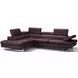 A761 Maroon Italian Leather Chaise LAF Sectional