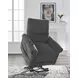 Aureta Charcoal Performance Fabric Power Lift Recliner with Heat and Massage