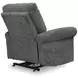 Aureta Charcoal Performance Fabric Power Lift Recliner with Heat and Massage