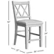 Telluride Gold Cross Back Counter Height Stool Set of 2