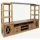 Telluride Brown Entertainment Center with 70" TV Console