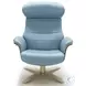 Karma Blue Italian Leather Lounge Chair