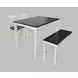 Asbury Park White and Brown 4 Piece Counter Height Dining Set with Bench