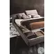 18087-KD709 Taupe Gray Tower King Upholstered Platform Storage Bed