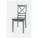 Asbury Park Grey Cross Back Side Chair Set of 2