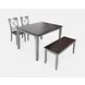 Asbury Park Gray and Brown 4 Piece Dining Set with Bench