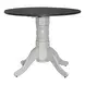 Bayview Textured White and Carbon Gray Upholstered 3 Piece Drop Leaf Dining Set