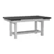 Bayview Textured White and Carbon Gray Upholstered 5 Piece Extendable Dining Set
