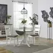 Bayview Textured White and Carbon Gray 3 Piece Drop Leaf Dining Set
