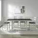 Brook Bay Textured White and Carbon Gray 5 Piece Extendable Gathering Dining Set