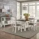 Bayview Textured White and Carbon Gray 5 Piece Extendable Dining Set