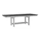 Bayview Textured White and Carbon Gray 6 Piece Extendable Dining Set