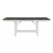 Bayview Textured White and Carbon Gray 94" Extendable Rectangular Gathering Table