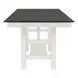 Bayview Textured White and Carbon Gray 94" Extendable Rectangular Gathering Table