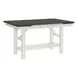 Bayview Textured White and Carbon Gray 94" Extendable Rectangular Gathering Table