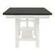 Bayview Textured White and Carbon Gray 94" Extendable Rectangular Gathering Table