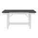 Bayview Textured White and Carbon Gray 94" Extendable Rectangular Gathering Table