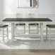 Bayview Textured White and Carbon Gray 94" Extendable Rectangular Gathering Table