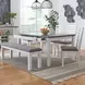 Brook Bay Carbon Gray Upholstered 60" Counter Height Bench