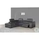 Agata Slate Gray Leather Power Reclining LAF Sectional