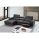Ariana Gray Italian Leather Reclining LAF Sectional